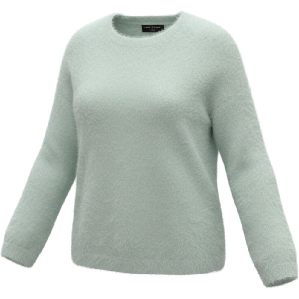 Lane Bryant Mint Green Eyelash Knit Fuzzy Crewneck Sweater Plus Size 18/20